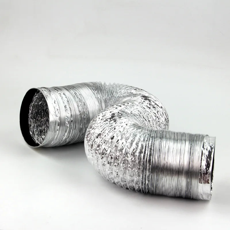 Scalable Aluminum Foil Ventilation Duct Hose – 80/100/120/150/200mm Exhaust Pipe for Kitchen, Bathroom & Fan Outlets