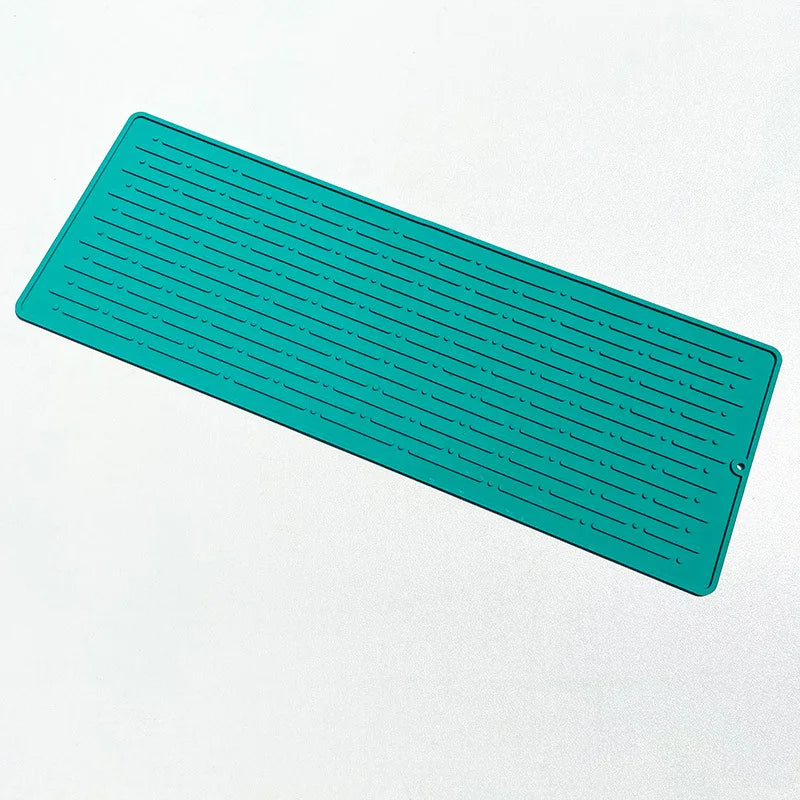Silicone Dish Drying Mat (41 x 15cm) | Large Countertop, Sink & Dish Draining Mat, Heat-Resistant Trivet