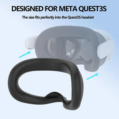 New VR Silicone Face Cover for Meta Quest 3S — Light-Leak & Sweat-Proof Replacement Mask Accessory