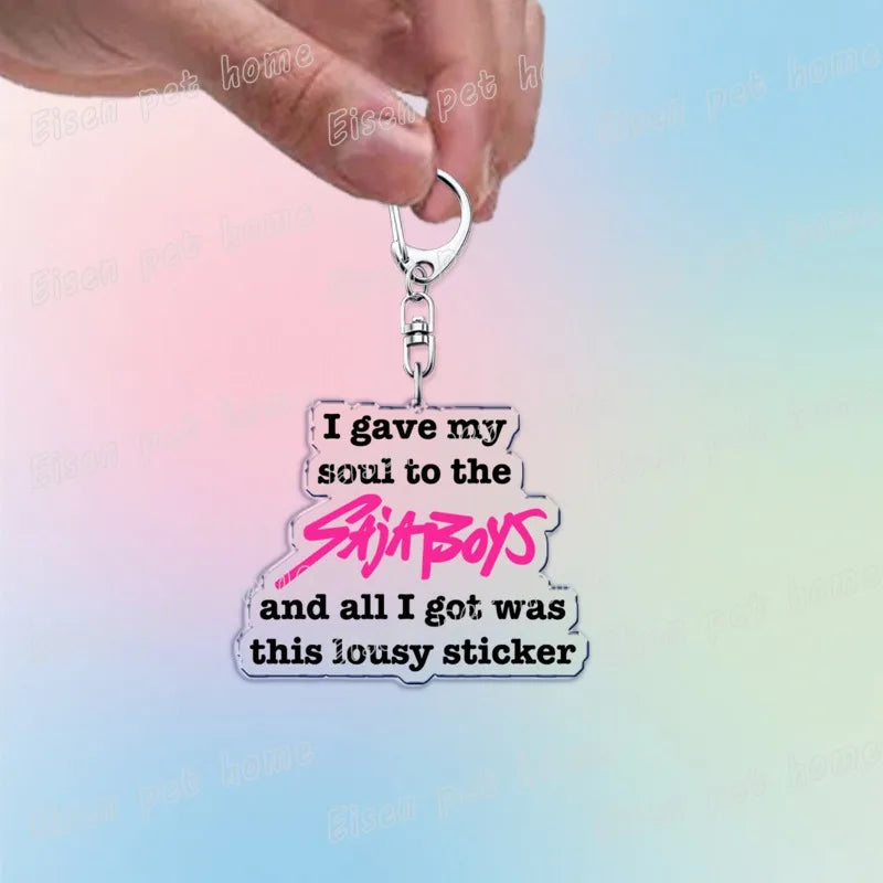 Kpop Demon Hunters Huntrix Saja Boys Keychain Bag Charm Rumi Zoey Jinu Ramen Keyring Fans Gift