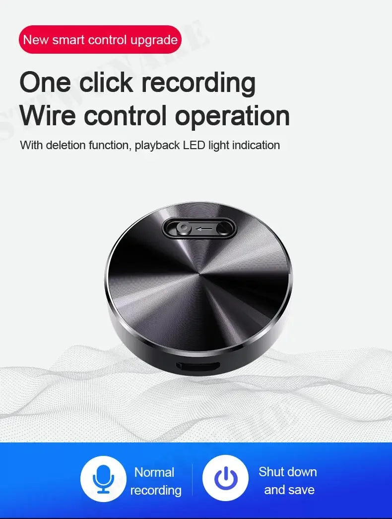 STTWUNAKE Mini Voice Activated Recorder – Built-in Magnet, Small Digital Audio Recording Device, Sound Dictaphone