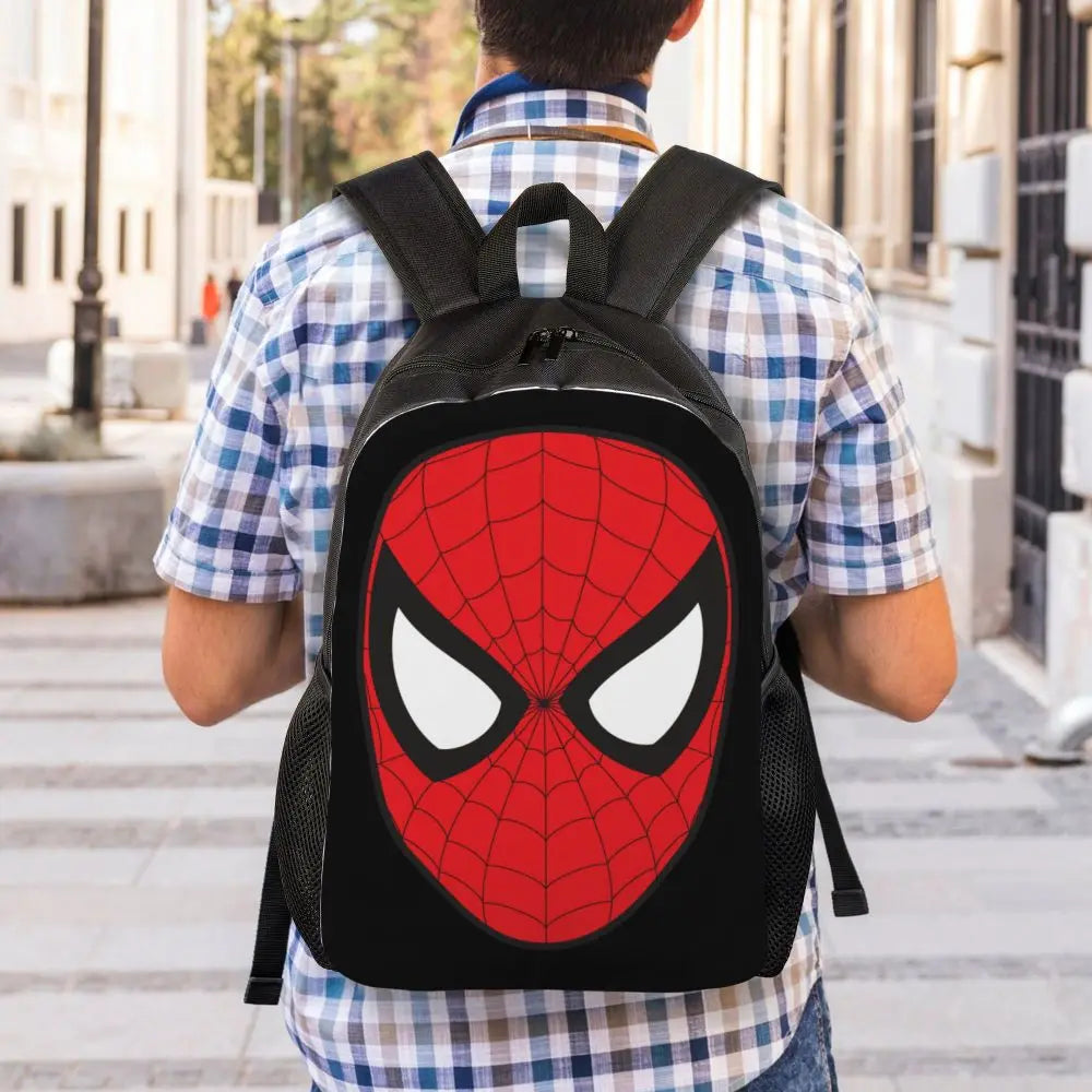 Custom Spider-Man Web Backpack – Water-Resistant School & College Bag for Men and Women
