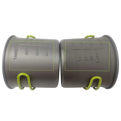 Portable Camping Cookware Set: Outdoor Pot and Mini Gas Stove Kit with Foldable Spoon, Fork, and Knife - Ideal for Nature Hike Picnics