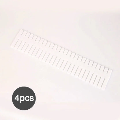 4/8PCS Adjustable Drawer Dividers – Durable Storage Organizer for Socks, Underwear & Clothes, Closet & Cabinet Partition System