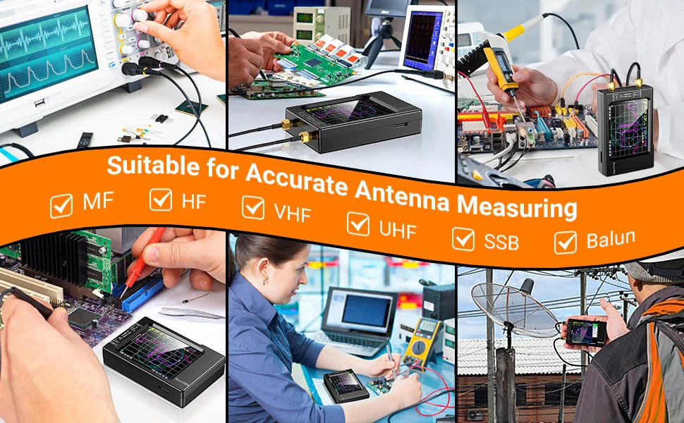 NanoVNA-H4 Spectrum Analyzer – 2.8/4" Vector Network Antenna Analyzer, 10KHz-1.5GHz, MF, HF, VHF, UHF Tuner