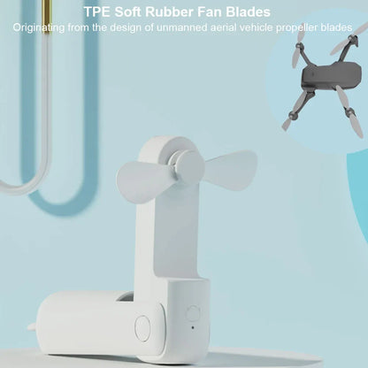Portable Mini Handheld USB Fan – Rechargeable Folding Pocket Fan with Battery, Cooling Hand Fan and Power Bank Function