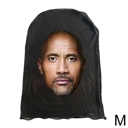 3D Balaclava Mask Hat - Seamless Kanye Face Mask for Pranks, Celebrity Hip Hop Hood Headgear