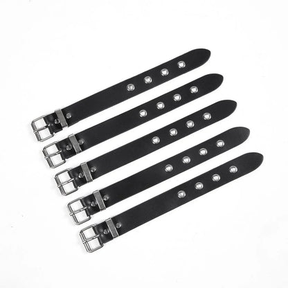 2024 Punk Cool Adjustable PU Bracelet for Men & Women – Vintage Gothic, Hip Hop, Rock, Kpop Dancer Jewelry Accessories