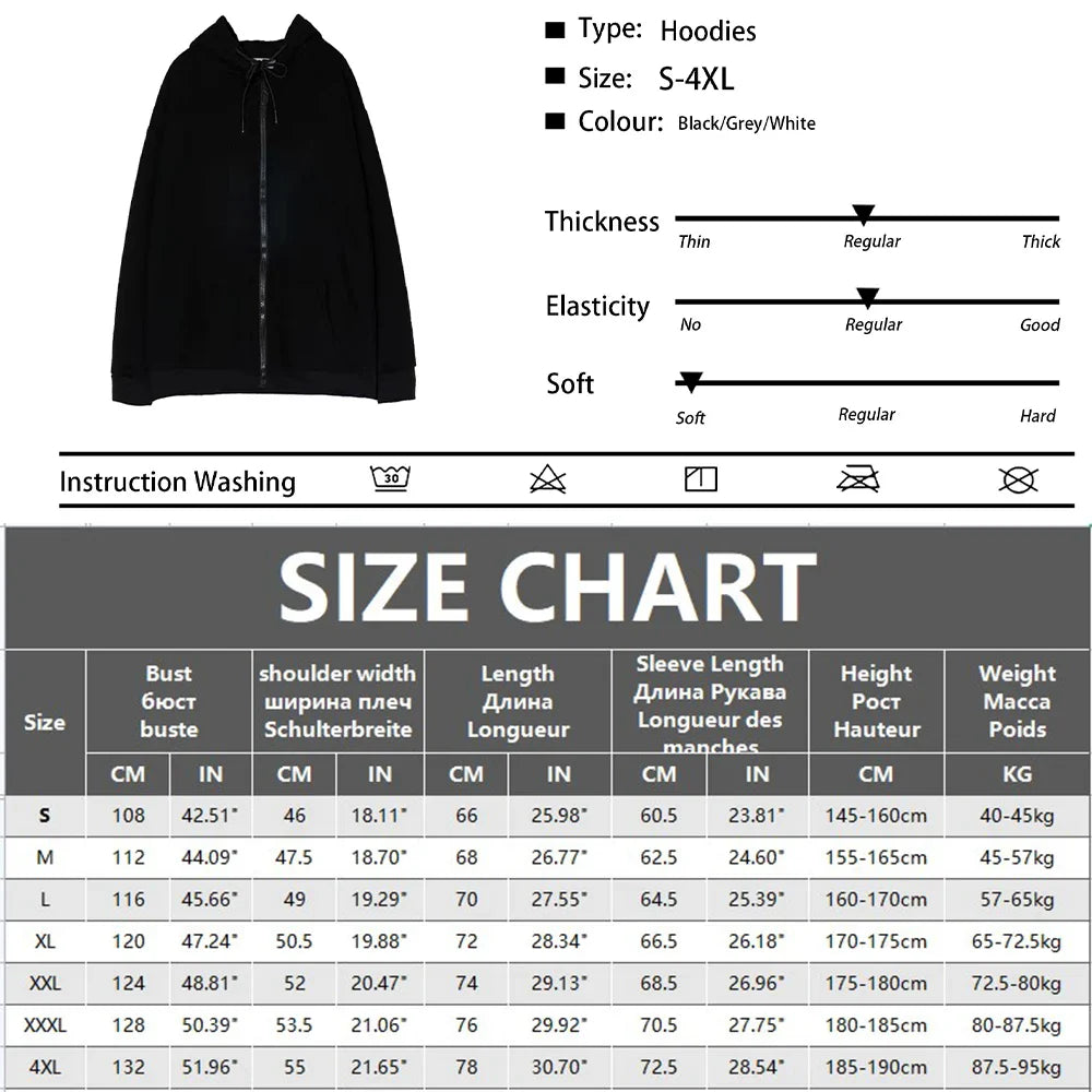Fashion Zipper Hoodies for Women & Men - Long Sleeve Casual Sweatshirt for Autumn & Winter Sportswear