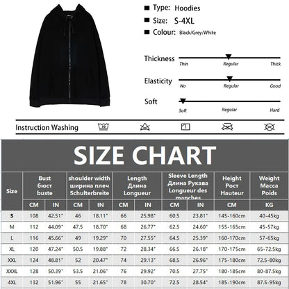 Fashion Zipper Hoodies for Women & Men - Long Sleeve Casual Sweatshirt for Autumn & Winter Sportswear