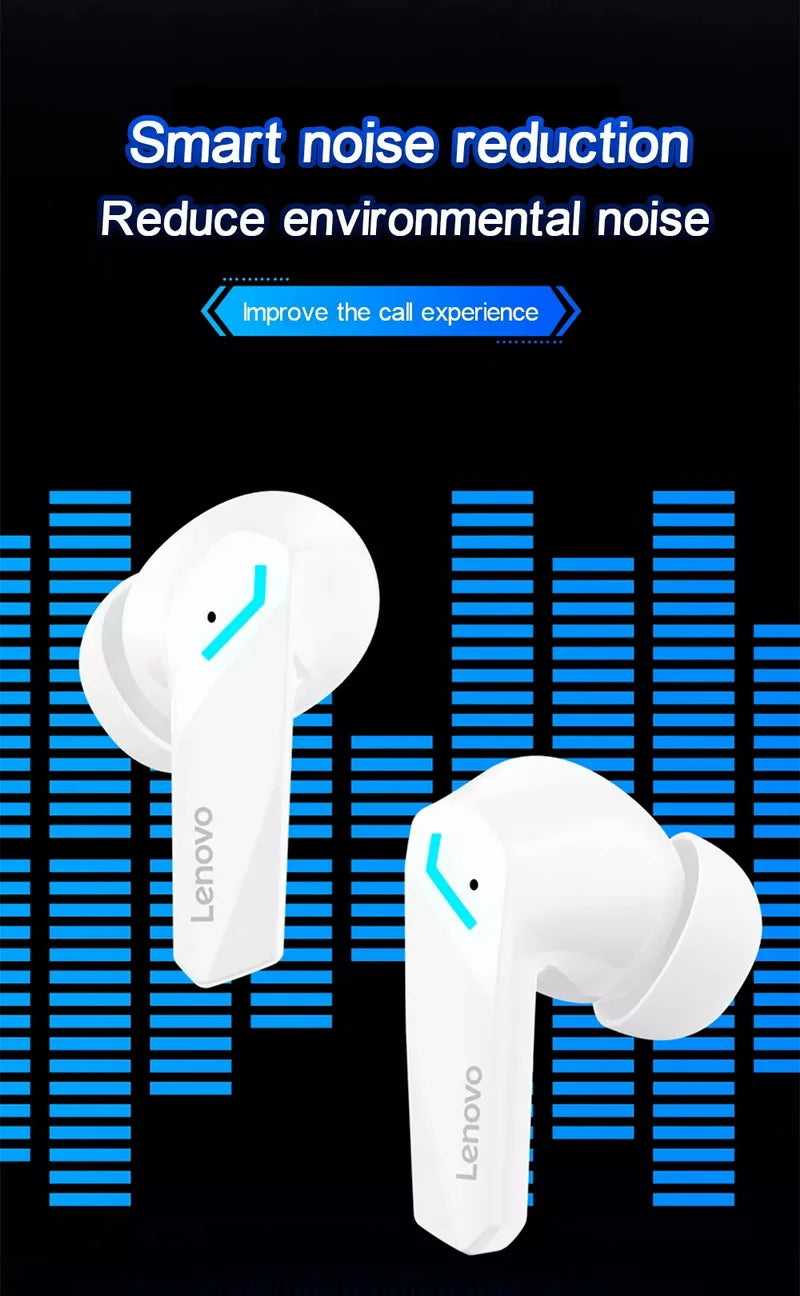5PCS Lenovo GM2 Pro TWS Wireless Bluetooth Headset – 5.3 Bluetooth, Noise Reduction, Sport & Gaming Earbuds
