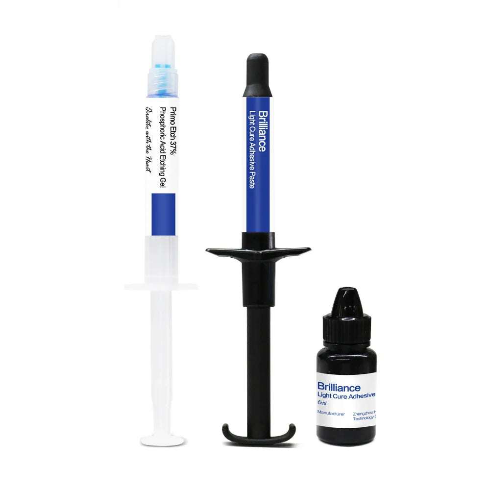 Dental Orthodontic Adhesive Kit — Light Cure Glue for Metal & Ceramic Brackets, Invisible Bonding Dentistry Tools