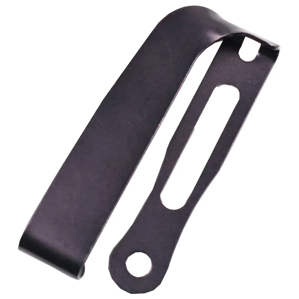 Slotted Belt Clip Buckle for Kydex Sheath – Black/Stonewashed EDC Holster Belt Loop Clamp with Mounting Screws