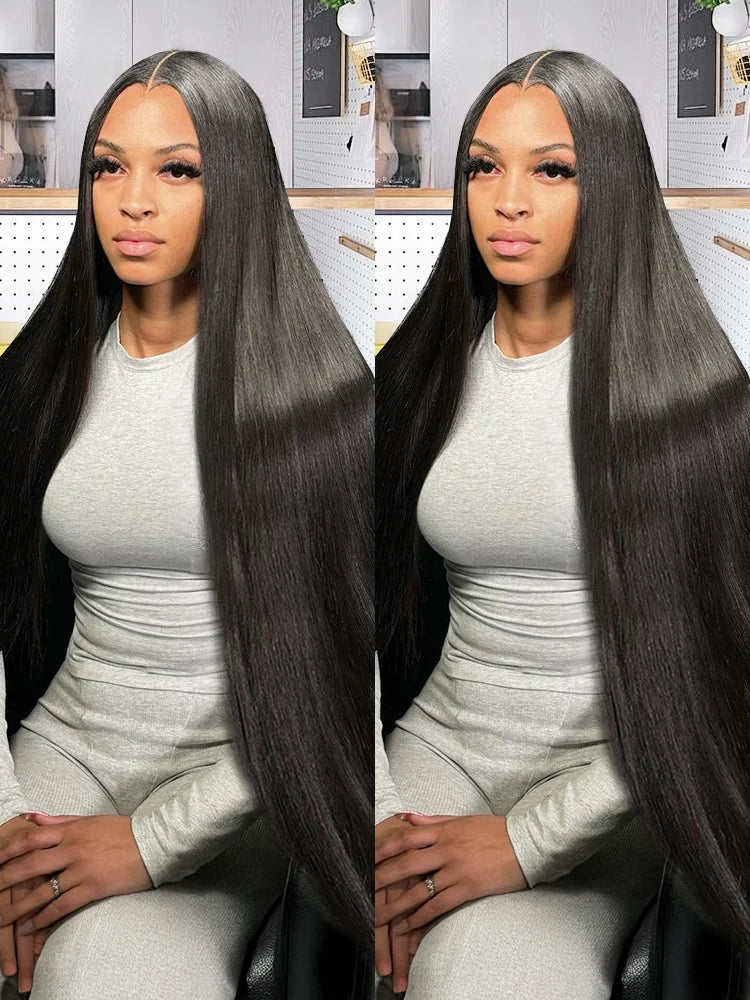 30-34 Inch Bone Straight Human Hair Bundles – Natural Black Remy Unprocessed Virgin Hair Extensions, 3-4 Bundle Deals