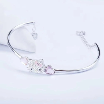 Sanrio Hello Kitty Necklace – Diamond Pendant Clavicle Chain for Girls | Birthday & Holiday Gift