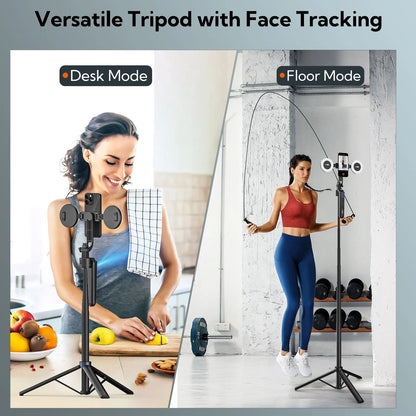 Smartphone Selfie Stick Gimbal Stabilizer – Anti-Shake Pan-Tilt Tripod with Bluetooth Remote & AI Follow