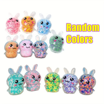 Squishy Bunny Stress Balls – Colorful Rabbit Fidget Toy for Kids & Girls, Perfect for Easter Basket Stuffers