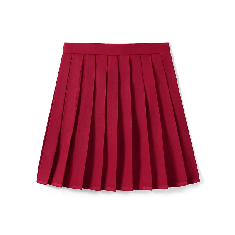 Women’s High Waist A-Line Skirt – Summer Harajuku Style Black Mini Pleated School Girl Uniform