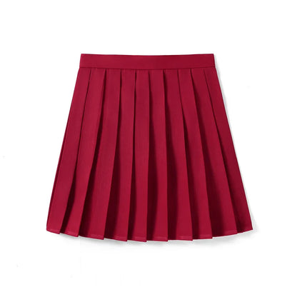 Women’s High Waist A-Line Skirt – Summer Harajuku Style Black Mini Pleated School Girl Uniform