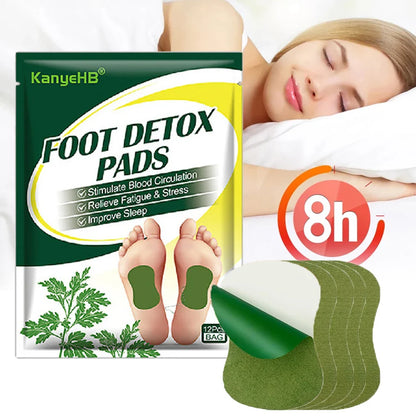 Detox Foot Patches – 12/24PCS Natural Herbal Pads with Wormwood & Artemisia for Toxin Cleansing, Stress Relief & Better Sleep