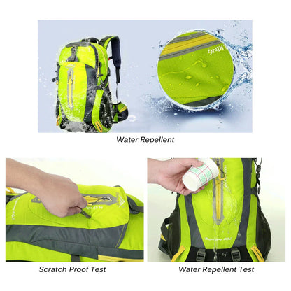40L Water-Resistant Travel Backpack — Camping, Hiking, Trekking & Climbing Daypack with Laptop Compartment for Men & Women
