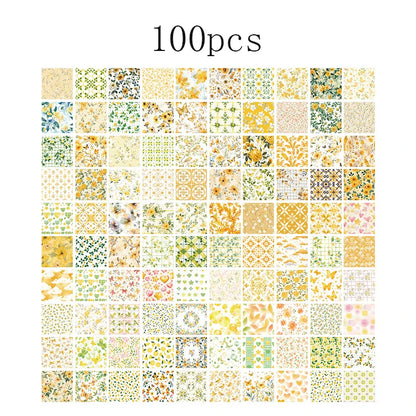 100 Pcs Vintage Multi-Style Writing Paper - Retro Stationery for Scrapbooking, Junk Journals & DIY Crafts