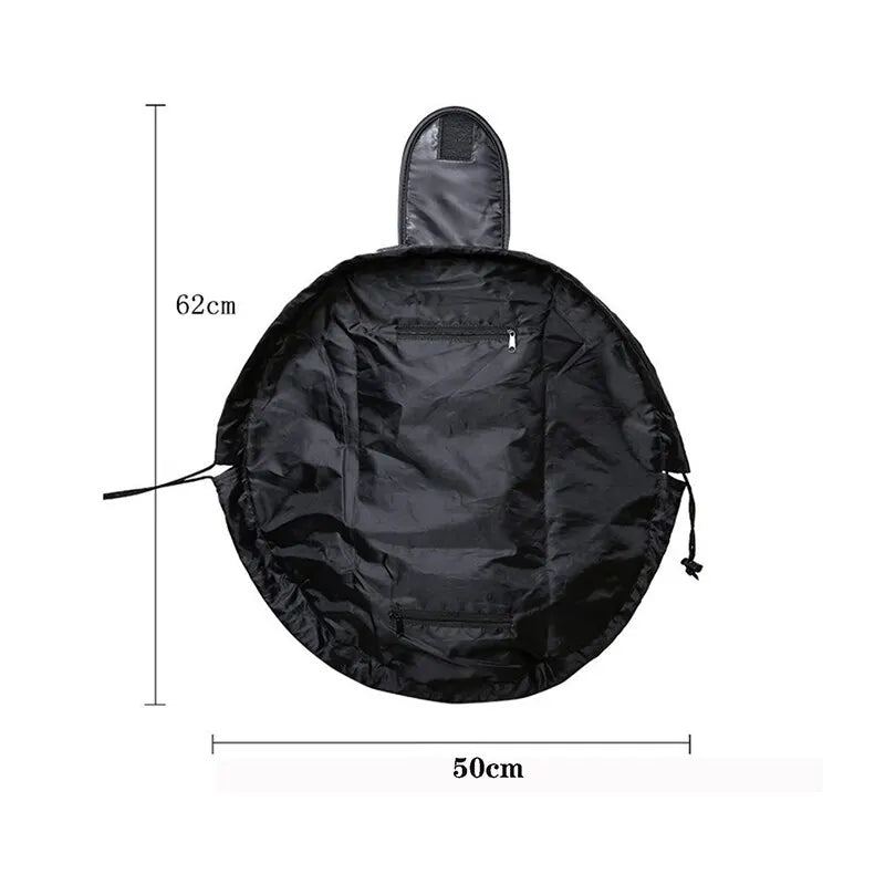 50X62CM Drawstring Elastic Makeup Storage Bag - Women's Portable Travel Black Handbag with Large Capacity, Trendy Storage Bags