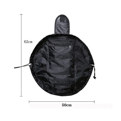 50X62CM Drawstring Elastic Makeup Storage Bag - Women's Portable Travel Black Handbag with Large Capacity, Trendy Storage Bags