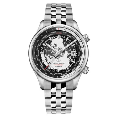 WM Welly Merck Automatic Mechanical Men’s Watch — High-Quality Sapphire, World Time, WM057 Luxury Timepiece