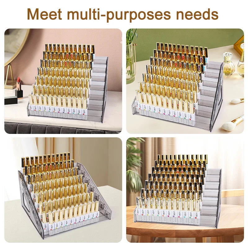 Acrylic Nail Polish Display Organizer – 3/4/5/6/7 Layer Clear Cosmetic & Jewelry Rack Holder
