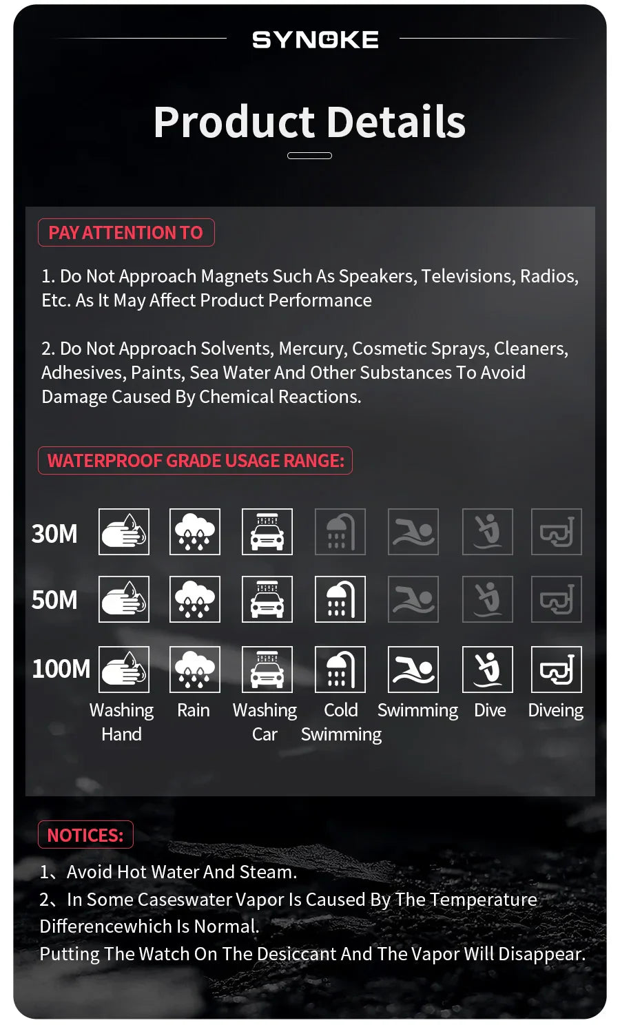 SYNOKE Men's Military Digital Sports Watch – Waterproof Luminous Chronograph Electronic Wristwatch