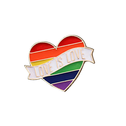 LGBT Rainbow Enamel Pins — Custom Heart & Flag Brooches for Bag, Shirt, Lapel, YES Gesture, Jewelry Gifts