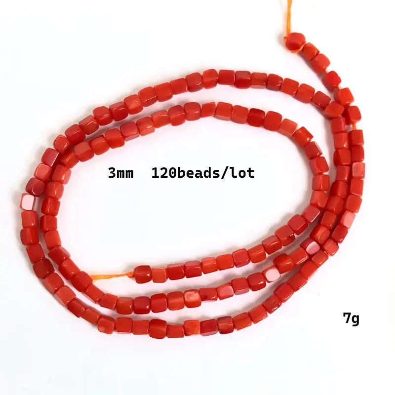 Natural Cylindrical Coral Beads – Irregular Loose Jewelry Making Beads for DIY Bracelets, Necklaces & Charm Accessories