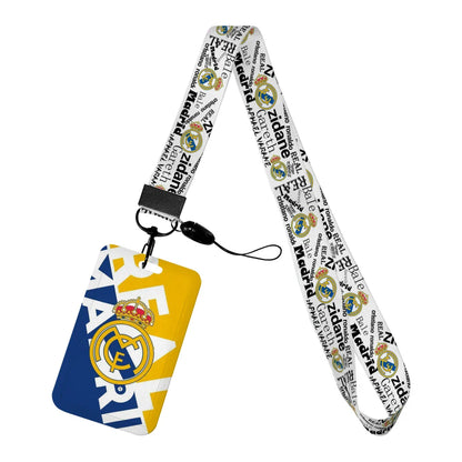 Spanish Football Neck Strap Lanyard – Cartoon Badge Holder ID Card for Kids, Students, Girls & Boys Gift