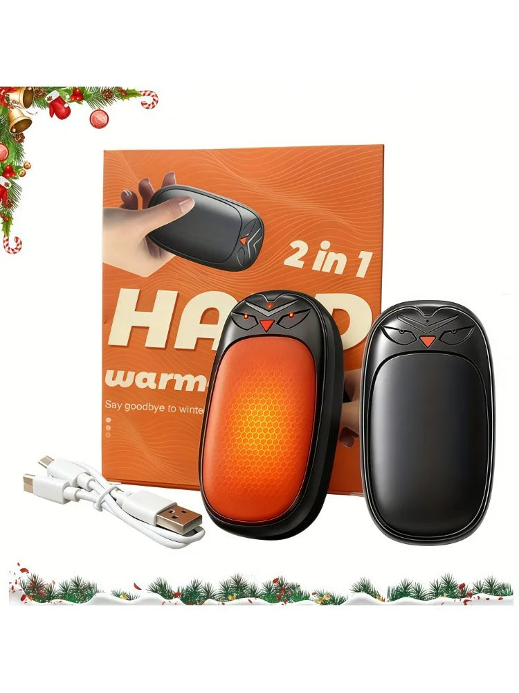 2-Pack Rechargeable Hand Warmers 2000mAh – Electric Pocket Heater for Christmas, Outdoors, Hunting, Golf & Camping
