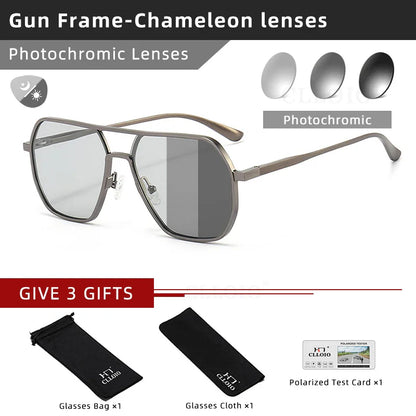 CLLOIO Anti-Glare Day & Night Vision Glasses – Polarized Photochromic UV400 Driving Sunglasses for Men & Women