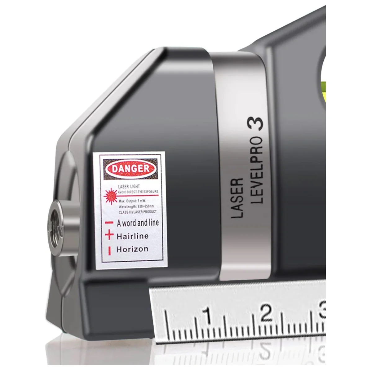 Multipurpose Line Laser Leveler Tool - Cross Line Lasers with 8FT 2.5M Standard Measure Tape and Metric Rulers