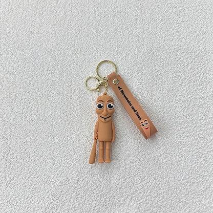 Italian Brainrot Cartoon Keychain – Funny Tung Tung Tung Anime PVC Key Ring Pendant Gift
