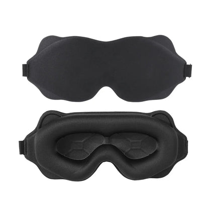 3D Padded Sleep Mask for Eyes — Soft Light-Blocking Eyepatch, Sleeping Aid & Eye Shade Blindfold