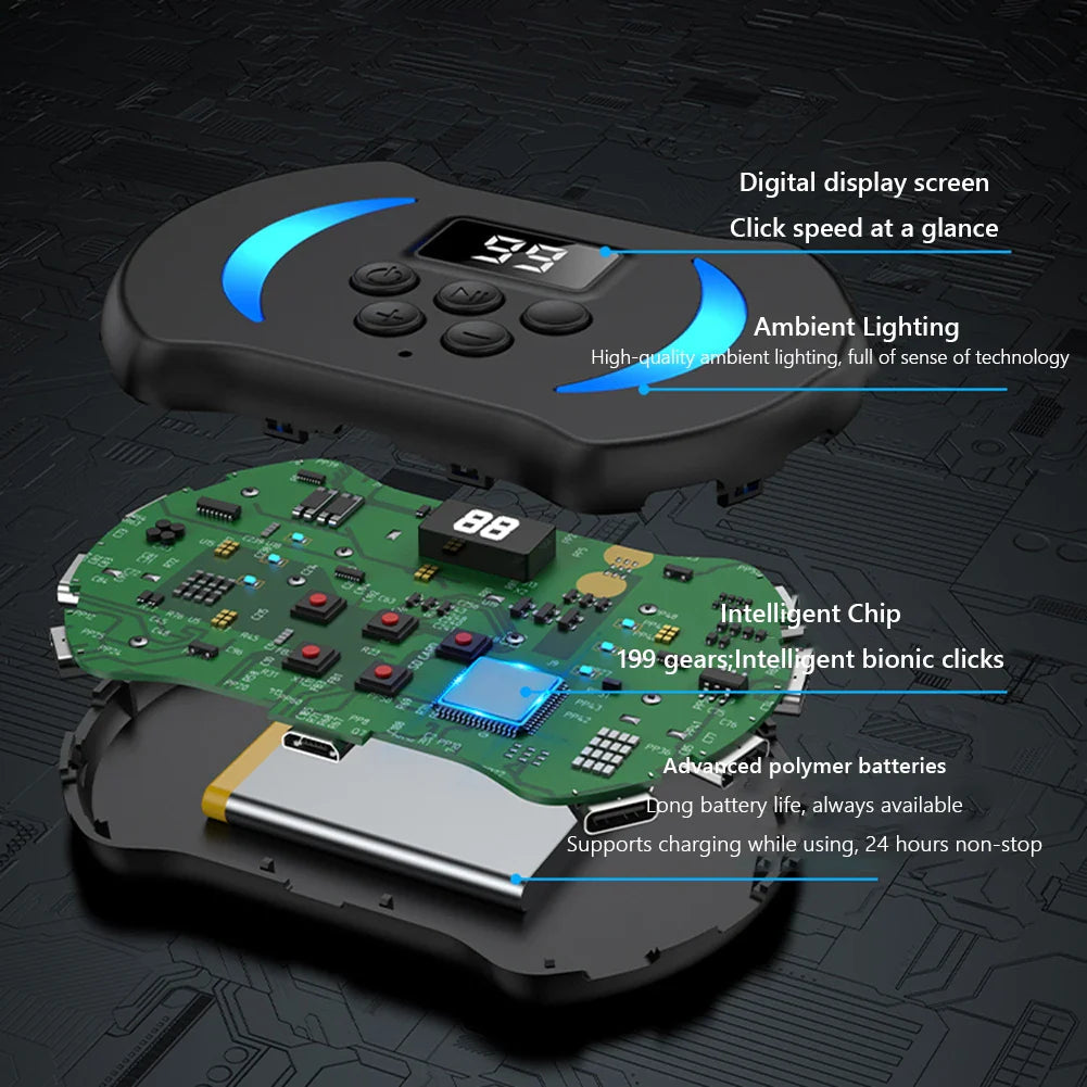 Mobile Phone Auto Clicker — Adjustable Finger Simulation Tap Device for Games, Live Streaming & Automatic Screen Taps