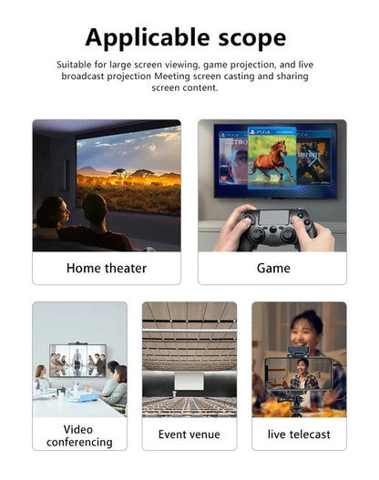 150M Wireless Video Transmitter & Receiver – HDMI-Compatible Extender, TV Stick, Screen Mirror Adapter for PC, DVD, TV & Projector