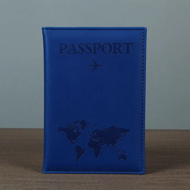 World Map Lover Passport Cover – Hot Stamping Travel Passport Holder Case for Men & Women, Fashion Wedding Gift Organizer