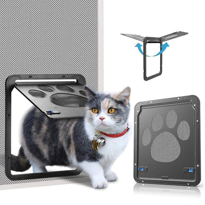 Secure Entry Solution: Pet Door with Lockable Magnetic Screen - Easy Install for Outdoor Dogs & Cats, Stylish Access to Your Garden