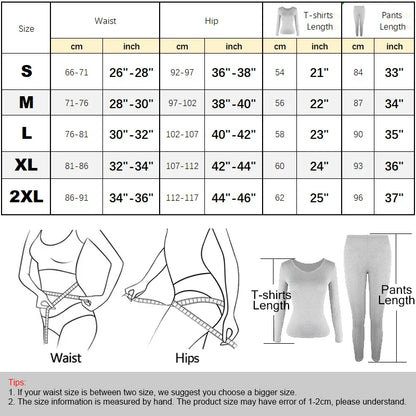 Winter Women's Thermal Underwear Set: Long-Sleeved Top and Trousers - Warm Lingerie 2-Piece Seamless Long Johns