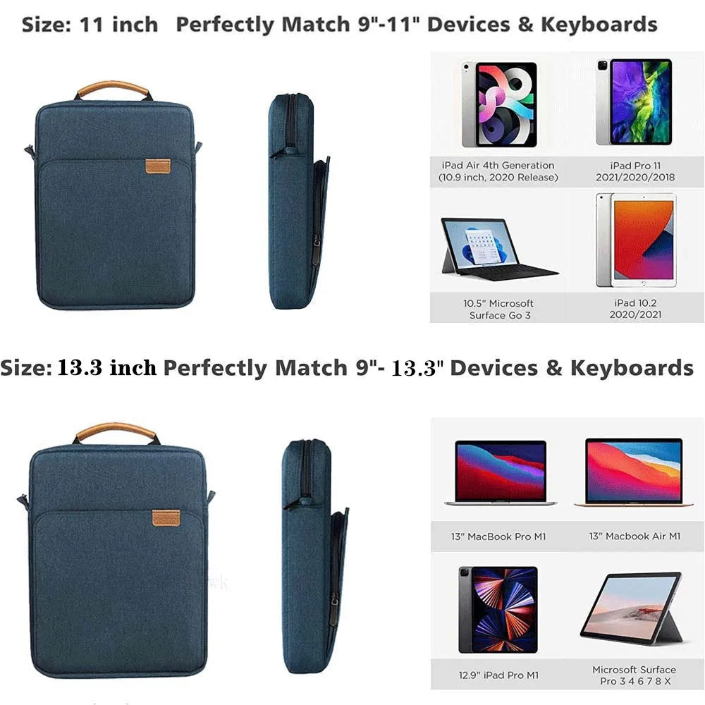 Tablet Sleeve Case – For Samsung Galaxy Tab S9, S8, S7, FE, Lite, A7, A8, A9 Plus & Xiaomi Mi Pad 5/6 Pro, Portable Pouch