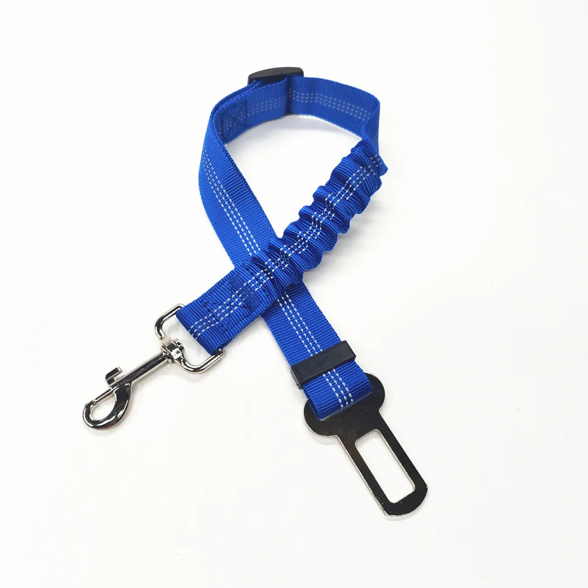Adjustable Dog Car Seat Belt Harness – Nylon Reflective Elastic Safety Strap with Cushioning for Pet Travel
