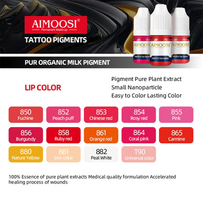 3ml Microblading Pigments: Tattoo Ink Nano Pigment Milkly Colors for Semi Permanent Makeup Sets - Enhance Eyebrows, Eyeliner, and Lips Beauty