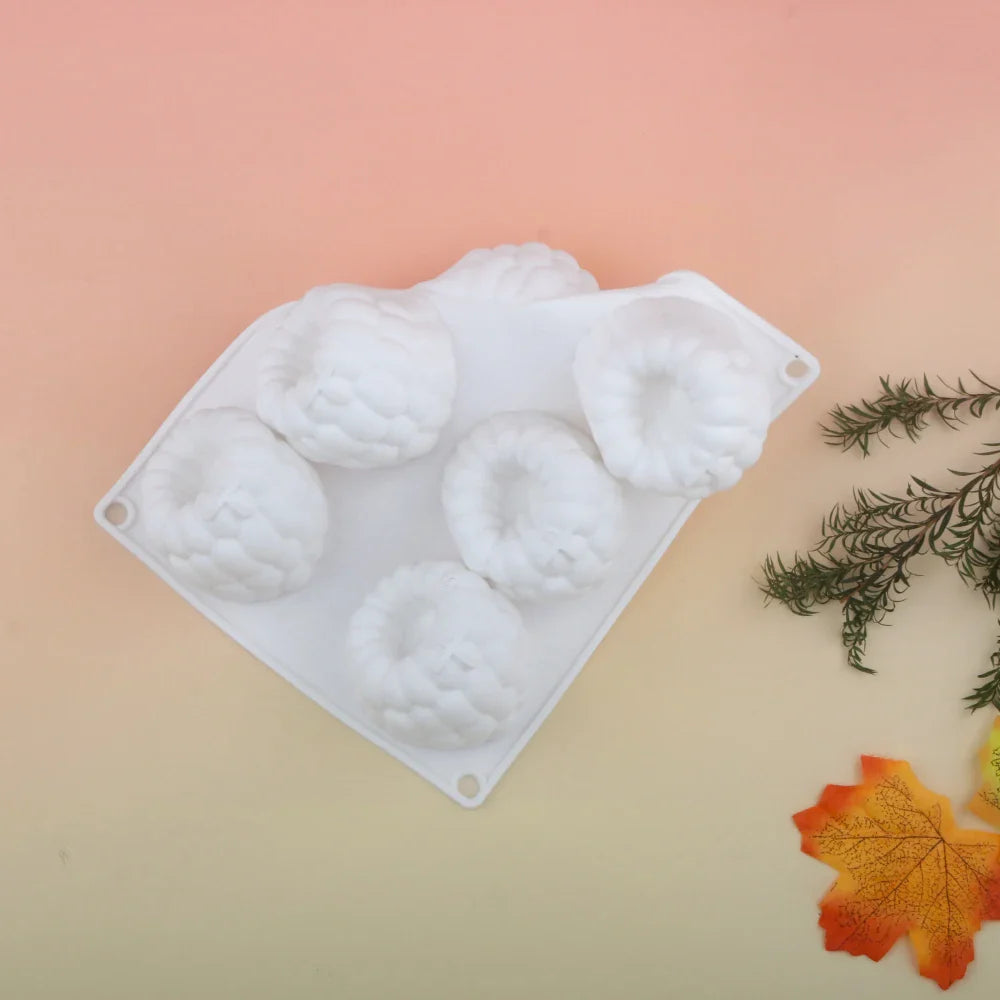 6-Cell Raspberry Silicone Mousse Cake Mold — Food-Grade Baking Tool for Party Desserts and Kitchen Supplies
