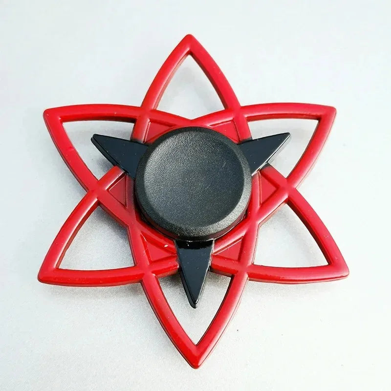 Creative Tri-Spinner Fidget Toy – Zinc Alloy Ninja Shuriken Sharingan Hand Spinner Stress Reliever for Kids