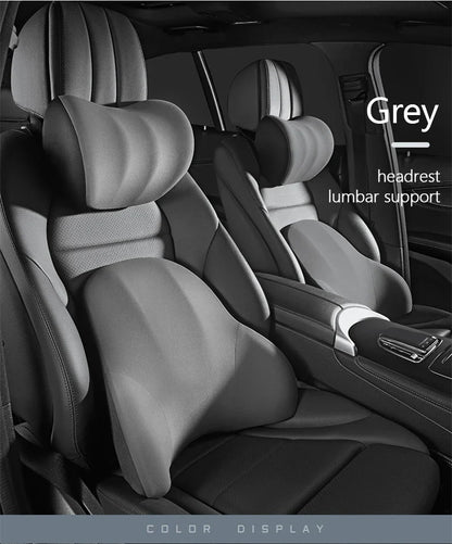 Electric Car Lumbar & Neck Massage Pillow | Single Headrest Vibration Cushion for Seat Support